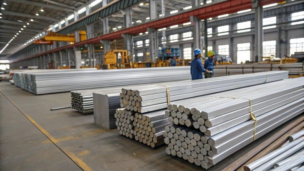 A display of various forged components for different industries, all made from 6061 aluminum, demonstrating its versatility.